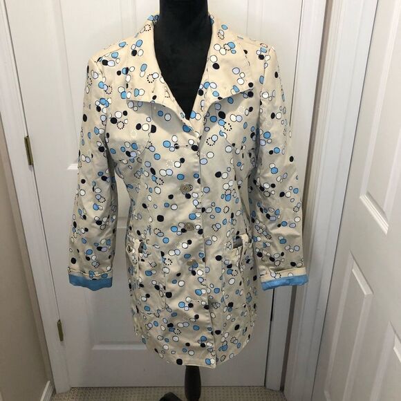 I.e. button down tan trench coat with pockets size large - Picture 1 of 14